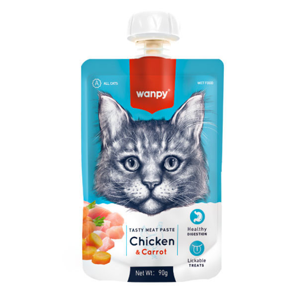 پودینگ گربه ونپی با طعم مرغ و هویج وزن 90 گرم