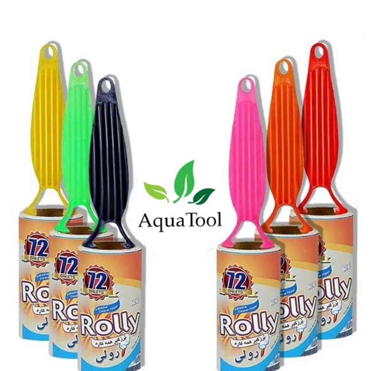 پرزگیر لباس ساده رولی 72 لایه چسبی (رنگ رندوم) چند رنگ