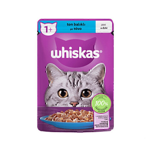 پوچ گربه ویسکاس با طعم ماهی تن در ژله Whiskas Tuna in Jelly