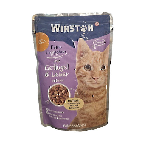 پوچ گربه وینستون با طعم مرغ و جگر در ژله Winston Poultry & Liver In Jelly