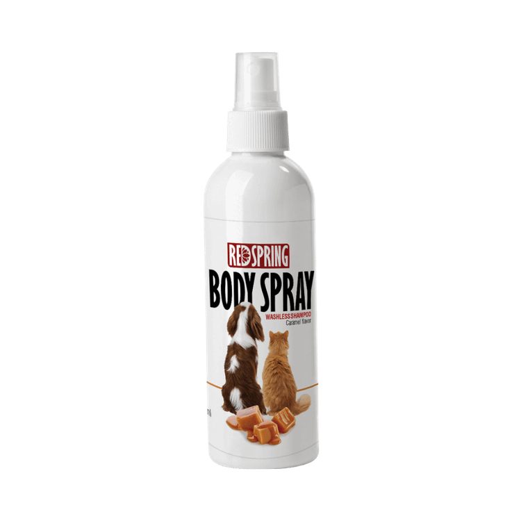 اسپری ضد عفونی بدن سگ و گربه رد اسپرینگ با رایحه کارامل 150 میل