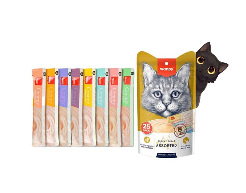 بستنی گربه ونپی (دانه ای ) بصورت ۸ طعم رندوم