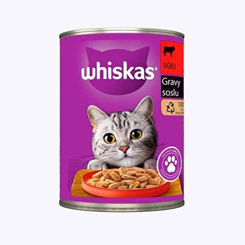 کنسرو ویسکاس گوشت برای گربه بالغ | Whiskas Beef 400g